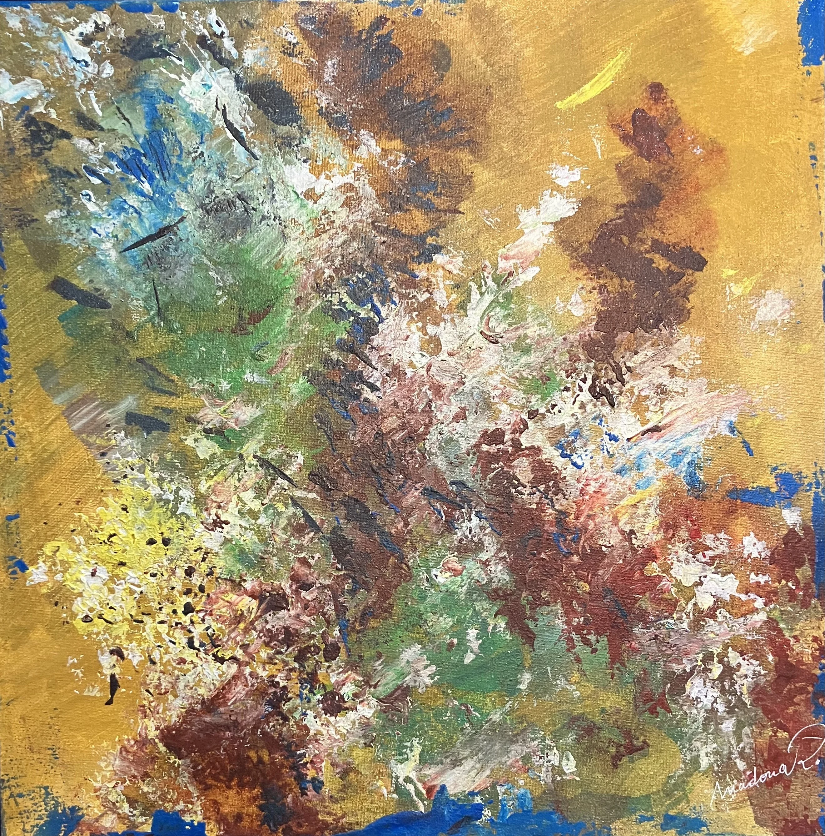 Douleur / Acrylique sur toile en coton - 50 x 50 cm - 2025 / 550€